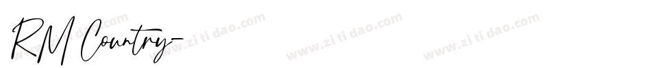 RM Country字体转换